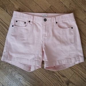 J Crew Stretch Light Pink Denim Shorts